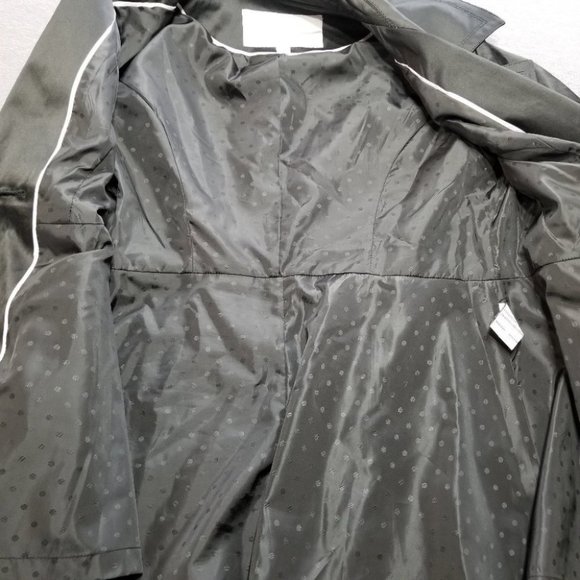 Jessica Simpson Black Cotton Blend Women's Pleated Jacket L - Picture 7 of 9